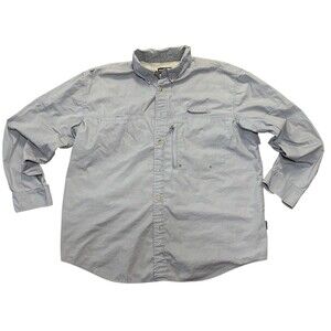 Woolrich Mens XL Button Down Long Sleeve Shirt 3XDRY Vented Gorpcore Windbreaker